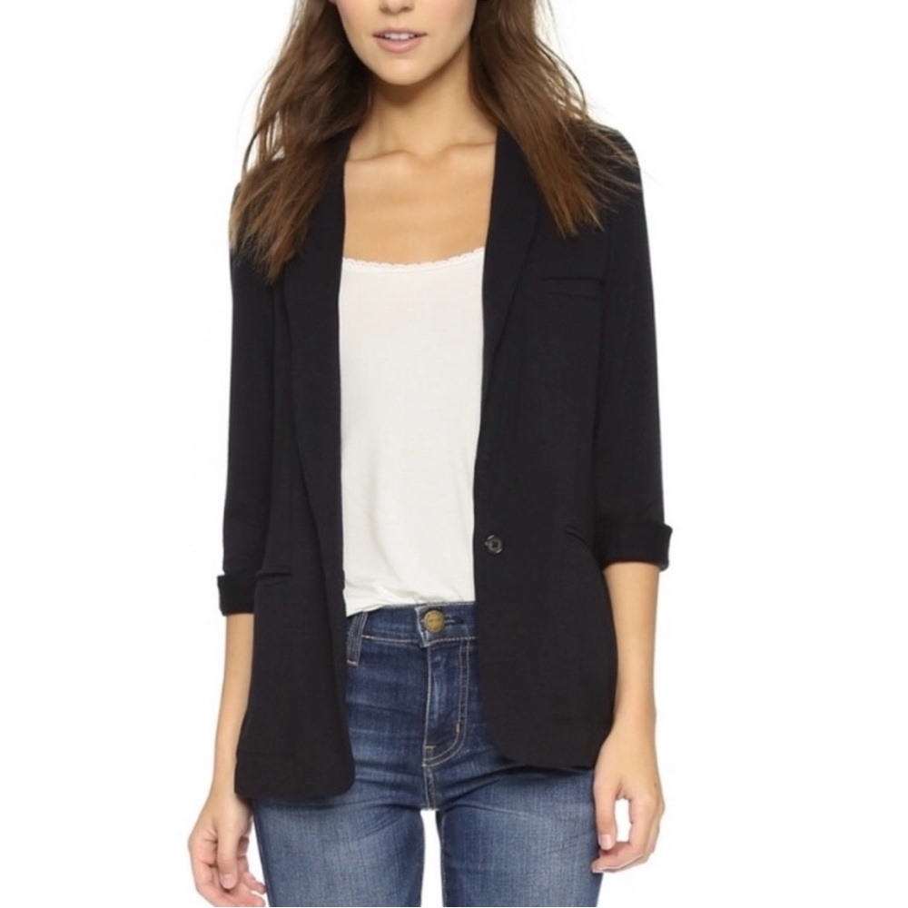 Joie Neville‎ Knit Blazer Black Size Medium